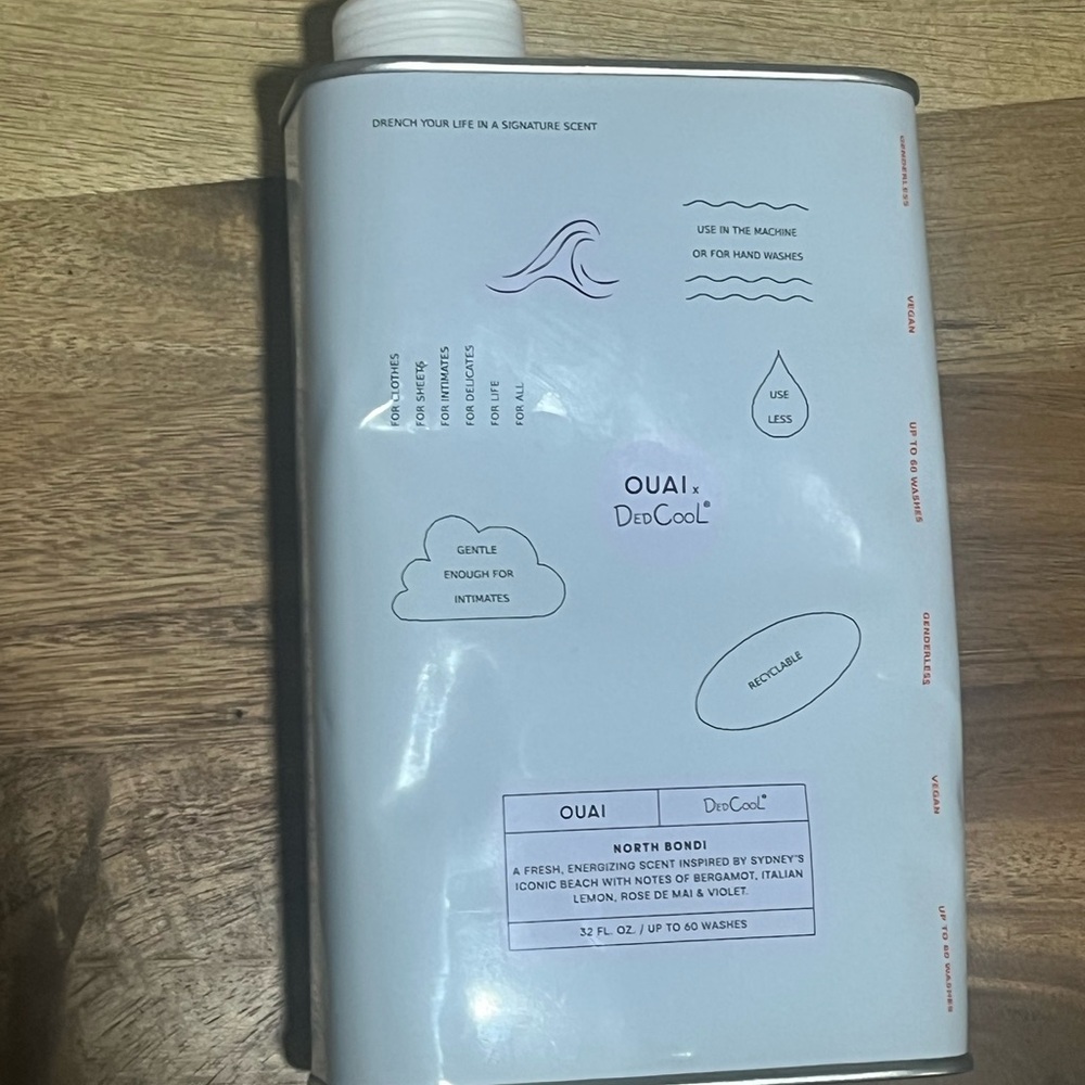 OUAl DedCool North Bondi Detergent Dented Sealed Vegan 32 Fl Oz - 60 washes each